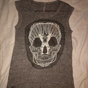 Skull sleeveless tank